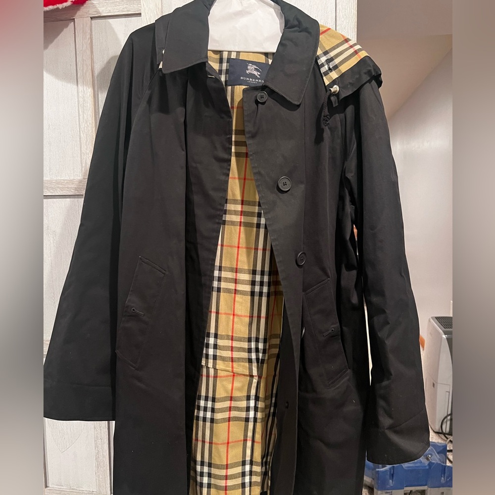 Black Burberry trench XXL